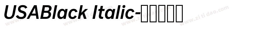 USABlack Italic字体转换